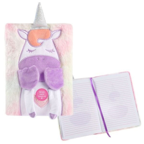 Idena Notizbuch Fluffy Einhorn liniert 80 Blatt 80g/m² DIN A5