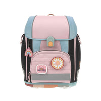 Lässig Schulranzen Set 7-teilig, Boxy Unique Rose Blue Black