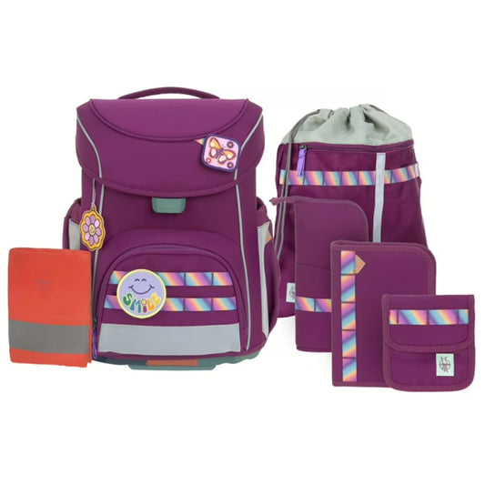 Lässig Slim Unique Schulranzen-Set 7tlg Lilac