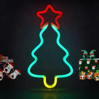 Legami USB-Lampe Tannenbaum Neon Effekt 16 x 1,5 x 28,5 cm - Produktansicht bei Farbe und mehr