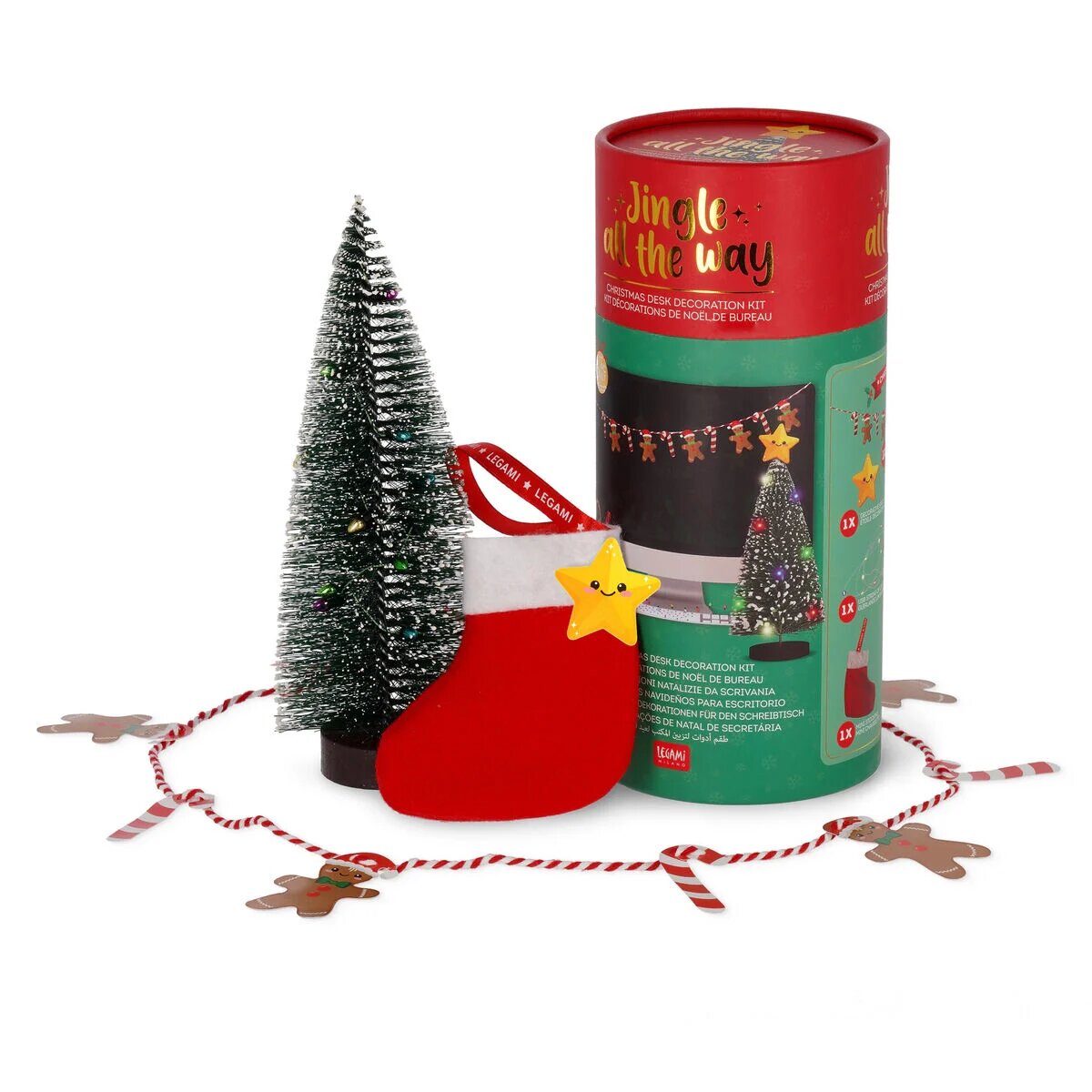 Legami Set mit Weihnachtsdekorationen für den Schreibtisch, 22,5 cm