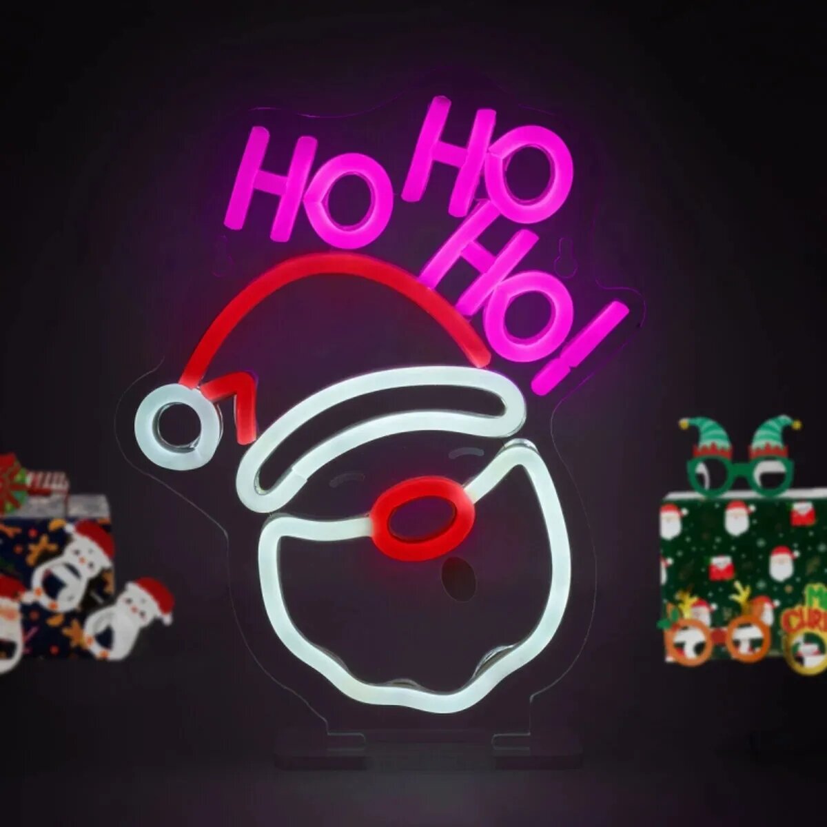 Legami USB-Lampe Weihnachtmann Neon Effekt 21 x 1,5 x 26,5 cm