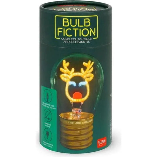 Legami Weihnachten Deko Tischlampe in Glühbirnenformen Rentier