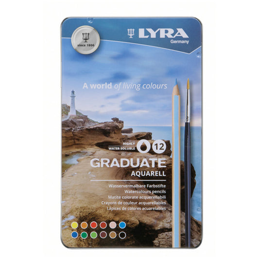 Lyra Aquarellstifte Graduate 12er + 1 Pinsel