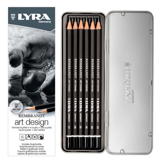 Lyra Graphitstifte REMBRANDT 6 Stärken 6er Metalletui