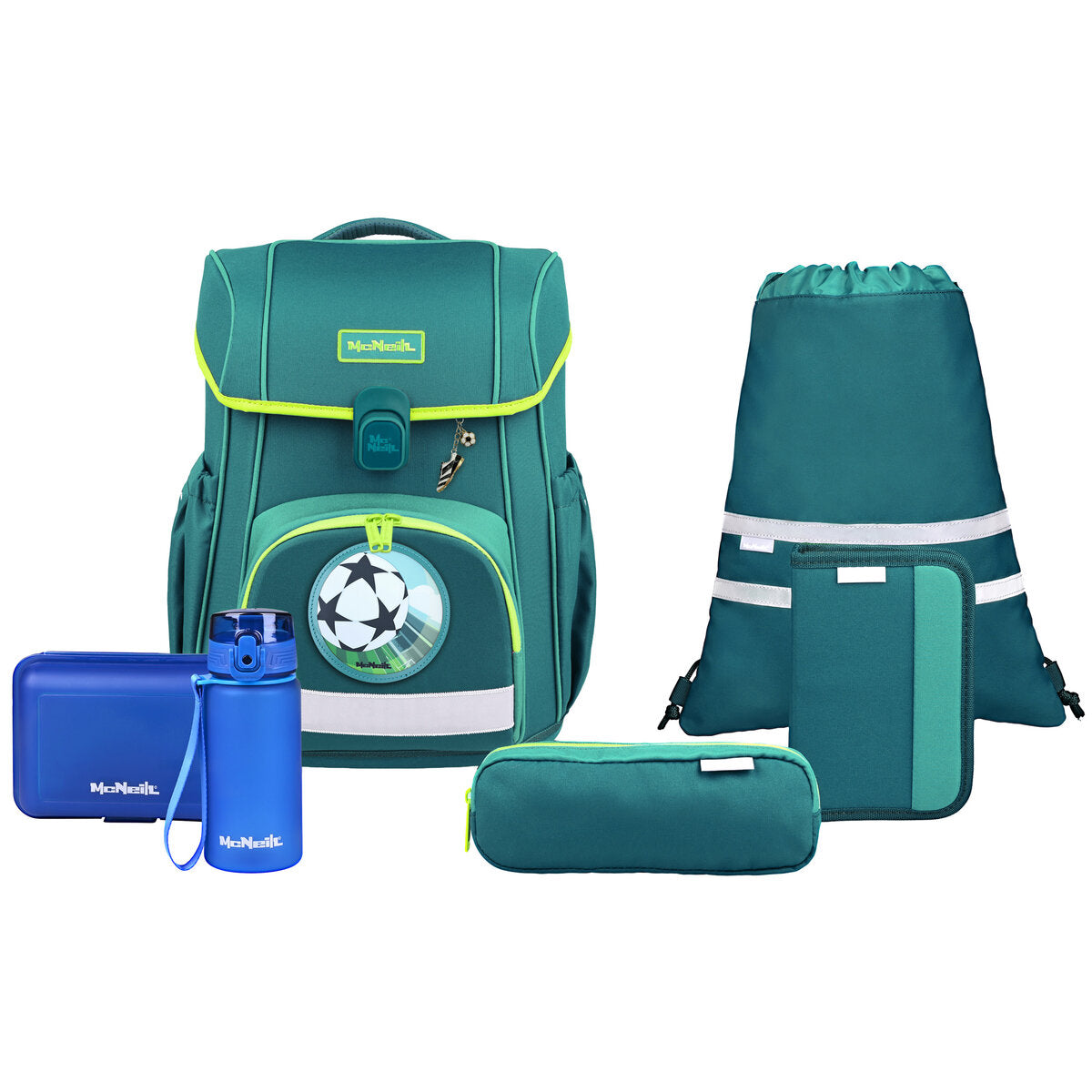 McNeill Bravo Petrol Schulranzen Set 9-teilig 21 Liter