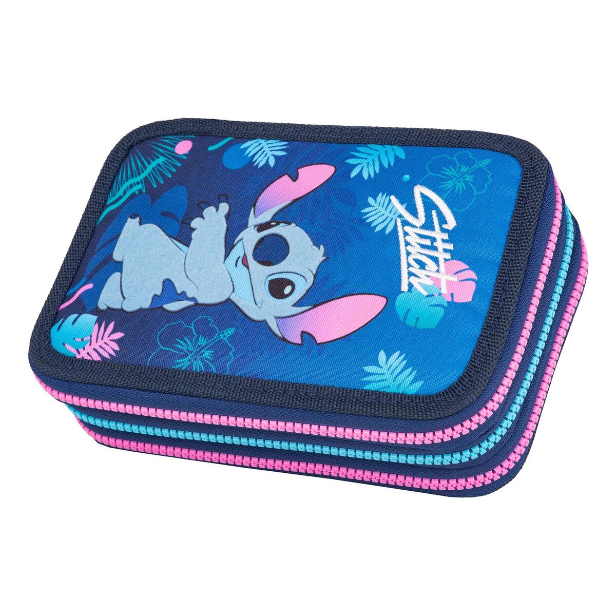 CoolPack Etui gefüllt mit 3 Reißverschlussfächer Jumper 3 Disney Stitch