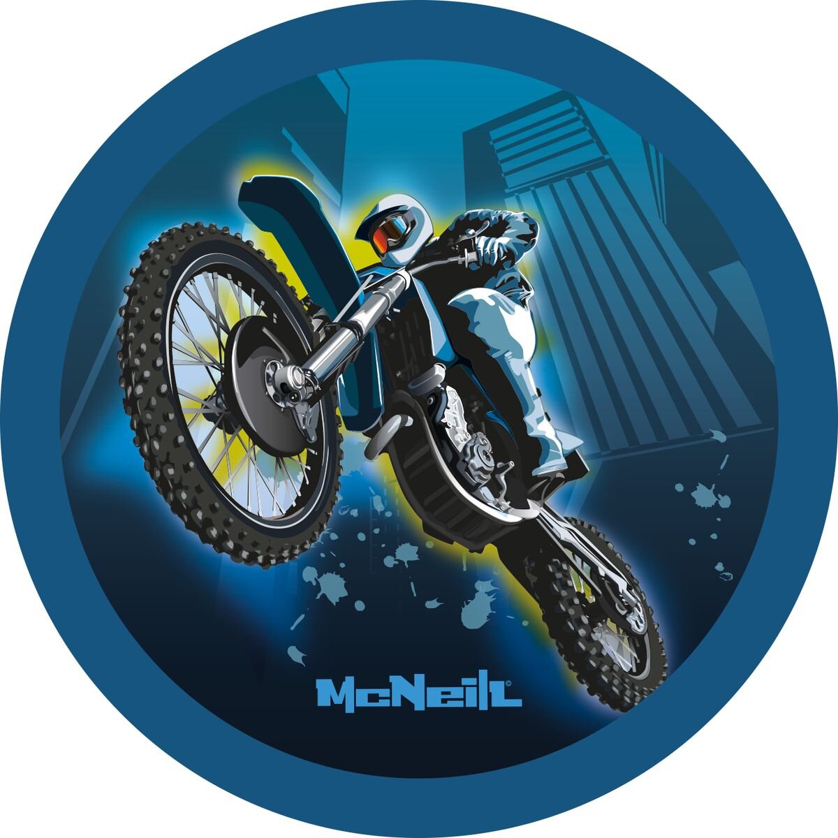 McNeill McAddys zu Schulranzen Fahrzeuge: Motocross blau