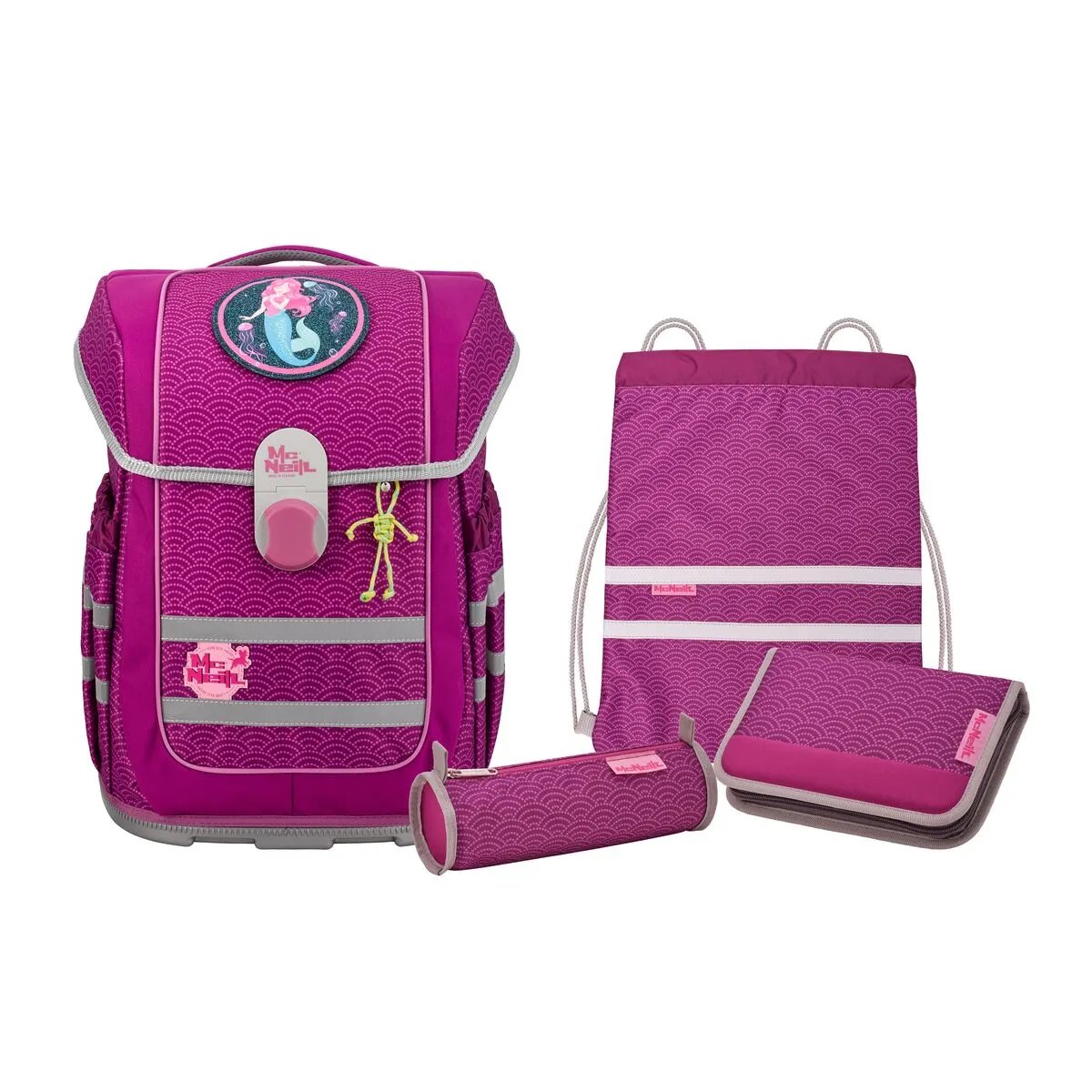 McNeill Schulranzen-Set McOcean PUNTOPINK, 5-teilig