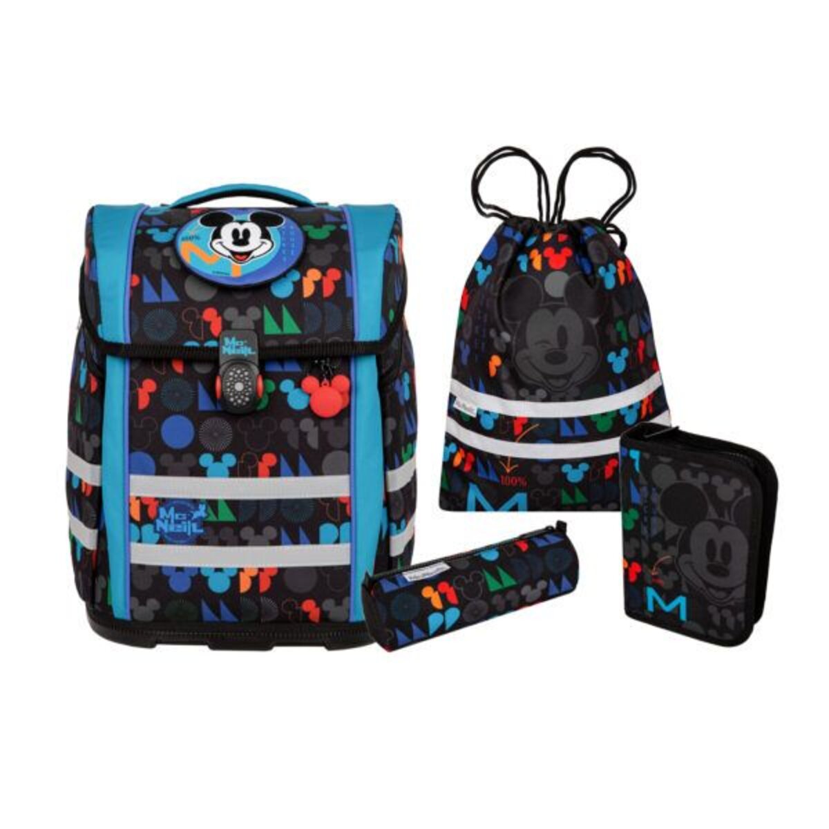 McNeill Schulranzen-Set PERFECTO, 5tlg. DISNEY – MICKEY MOUSE -Kollektion 2024-