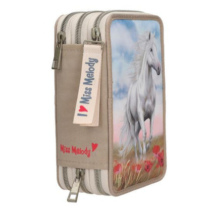 Depesche Miss Melody 3 Fach Federtasche POPPY SAND