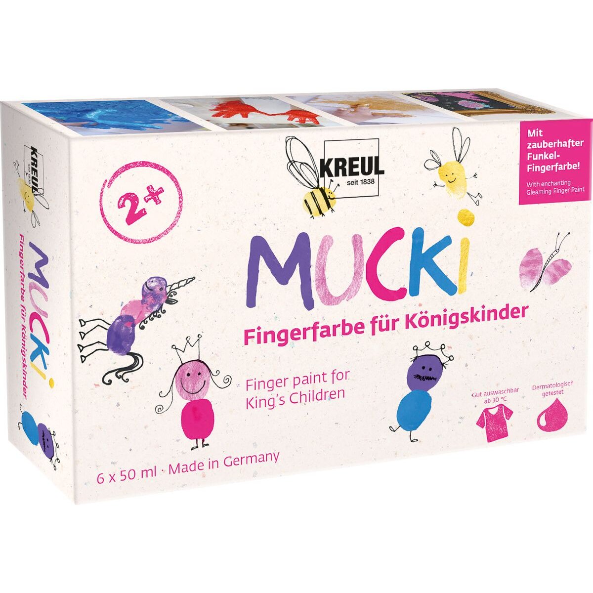 KREUL Fingerfarben MUCKi fÃ¼r KÃ¶nigskinder 6x50ml