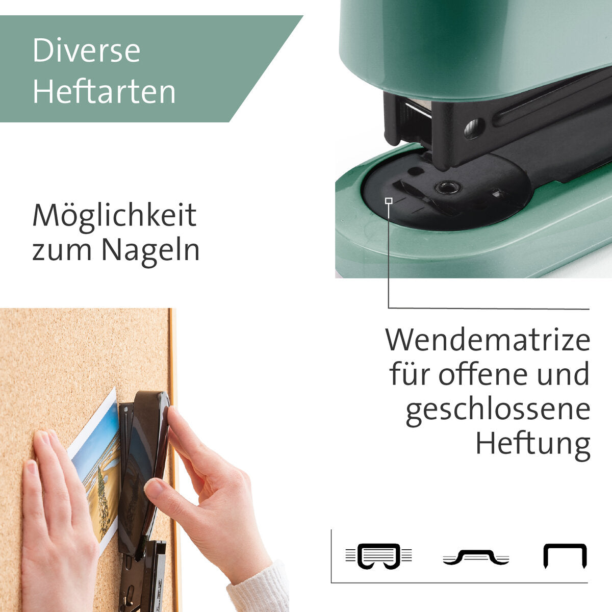 Novus B 2 COLOR ID 2.0 Heftgerät mellow mint Heftleistung: 25 Bl. (80 g/m²)