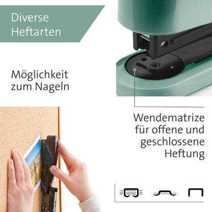 Novus B 2 COLOR ID 2.0 Heftgerät mellow mint Heftleistung: 25 Bl. (80 g/m²)