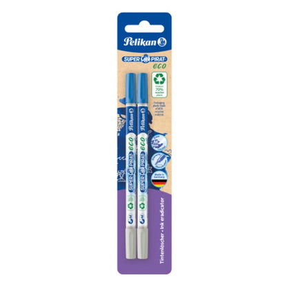 Pelikan Tintenlöscher SuperPirat eco Strichstärke M (Multispitze) Blisterverpackung mit 2 Stück