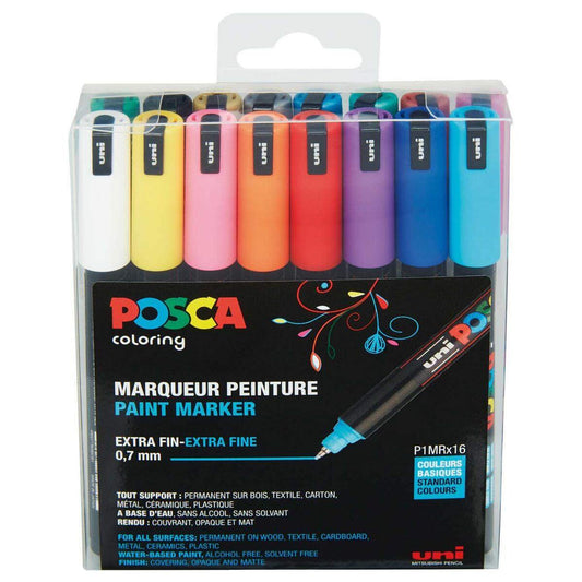 Posca Marker mit kalibrierter Spitze, 16er Set