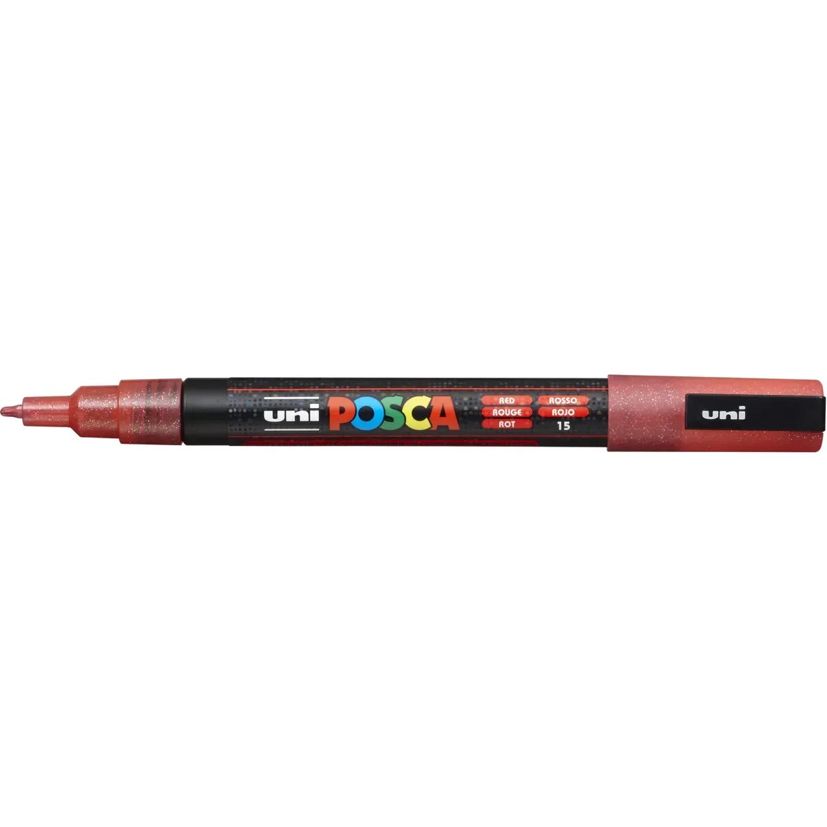 Posca Marker UNI POSCA PC-3M Glitter rot