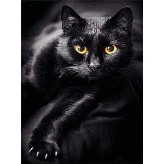 Pracht Diamond Painting Schwarze Katze (Design 25x35cm)