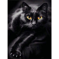 Pracht Diamond Painting Schwarze Katze (Design 25x35cm)
