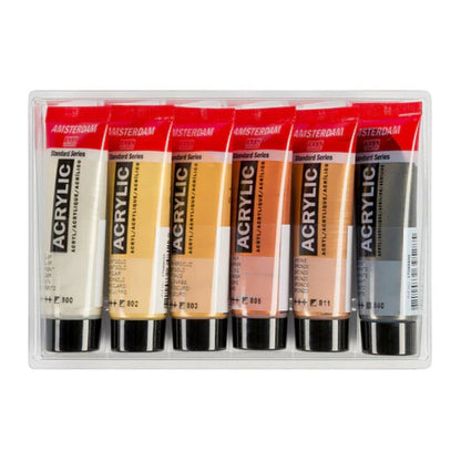 Royal Talens Amsterdam Acrylfarben 24 x 20 ml + 6 x 20 ml Metallicfarben