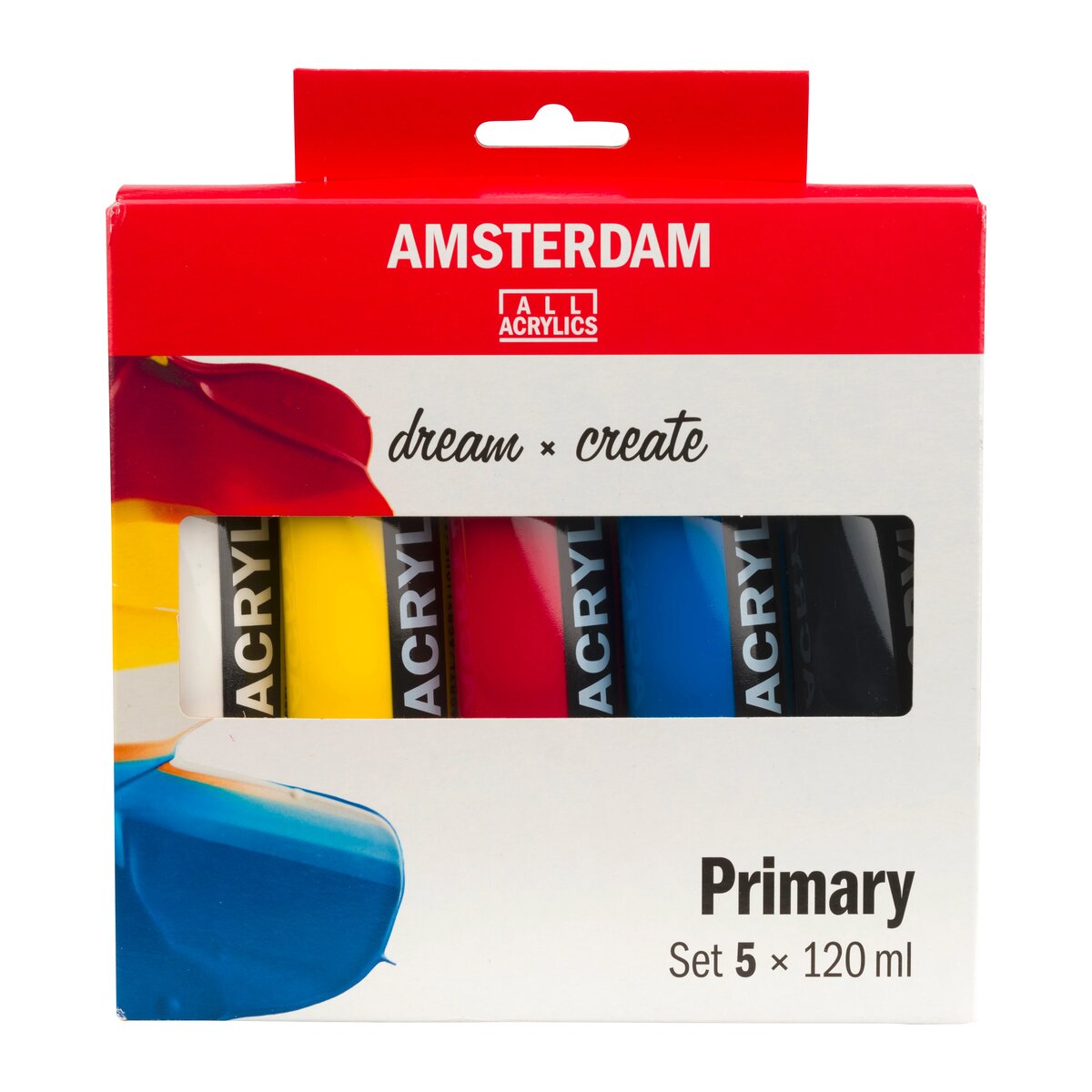 Royal Talens Amsterdam Standard Series Acrylfarben Mischset Primärfarben 5 x 120 ml