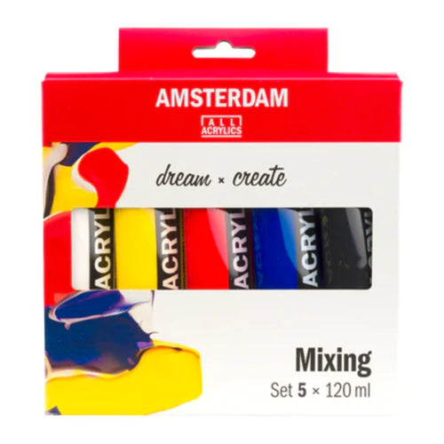 Royal Talens Amsterdam Standard Series acrylic paint mixing set 5x 120 ml