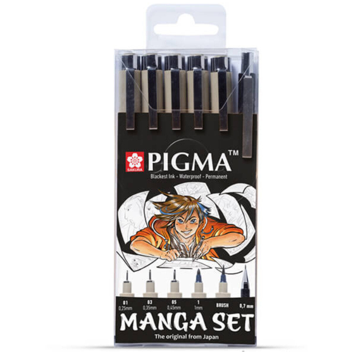Royal Talens Pigment Liner 6er Set sw MICRON