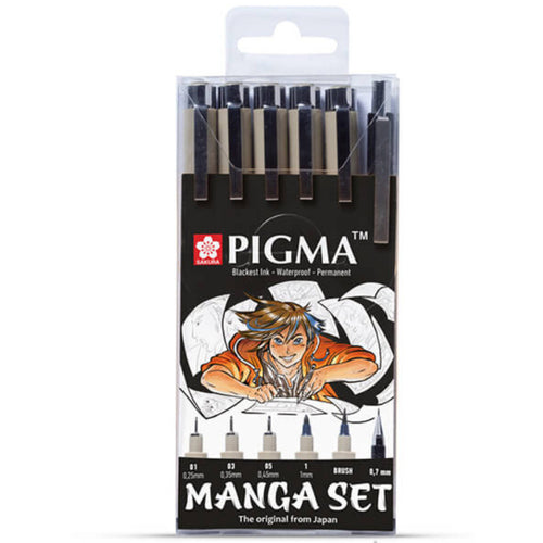 Royal Talens Pigment Liner 6er Set sw MICRON