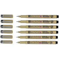 Talens Sakura Pigma Micron Fineliner Set, 6 tlg. - Detailansicht