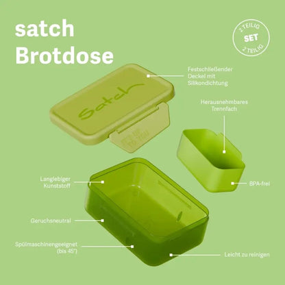 Satch Brotdosen Lila 14 x 17 x 6,5 cm besonders leicht und robust