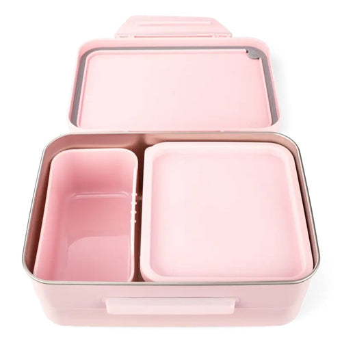 Satch Edelstahl Brotdosen Set Rosa 14 x 17 x 6,5 cm rostfrei