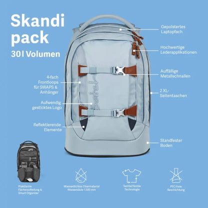 Satch pack Schulrucksack Nordic Black 30 Liter