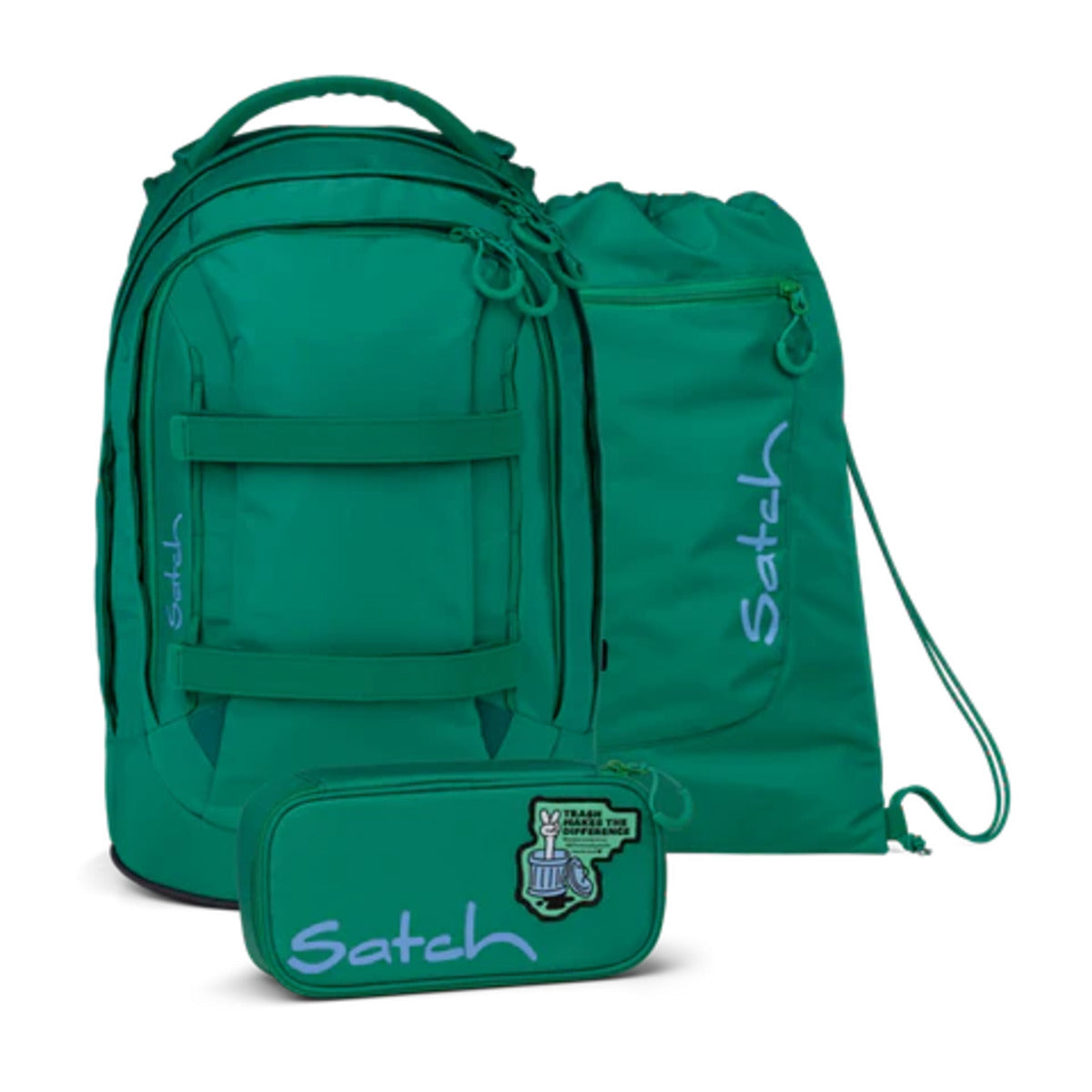 Satch Pack Schulrucksack-Set Fearless Green 30 Liter