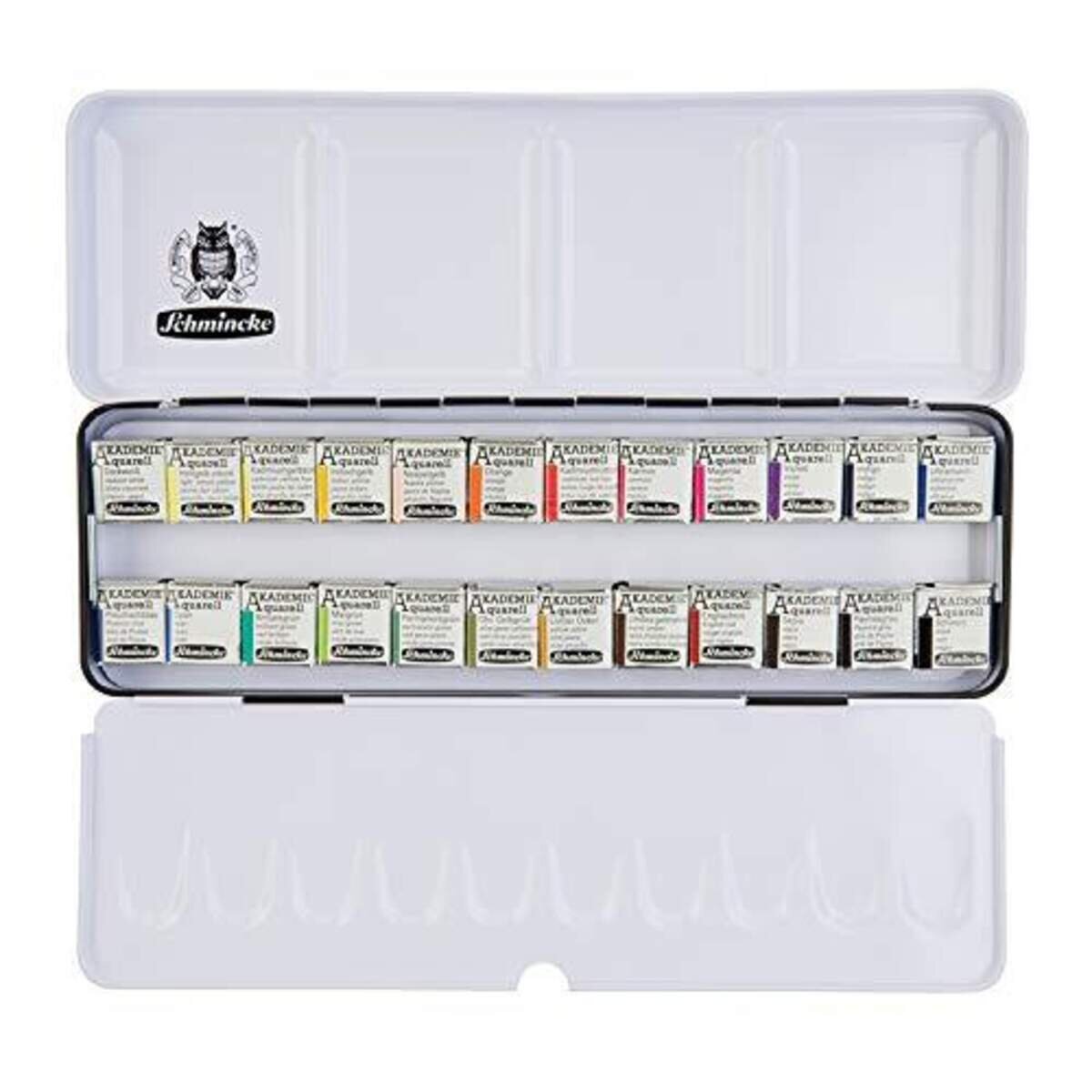 Akademie Schmincke Aquarell Metallkasten, 24 x 1/2 Näpfchen