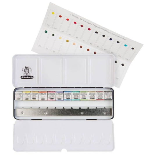 Schmincke Aquarellfarben Horadam 12 1/2 +24 DotCard