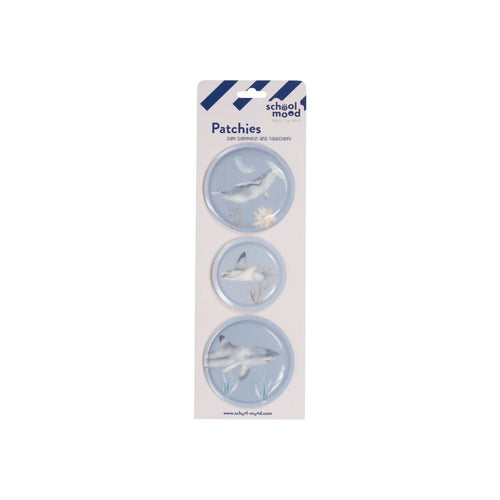 School-Mood 3er Patchie-Set Aqua