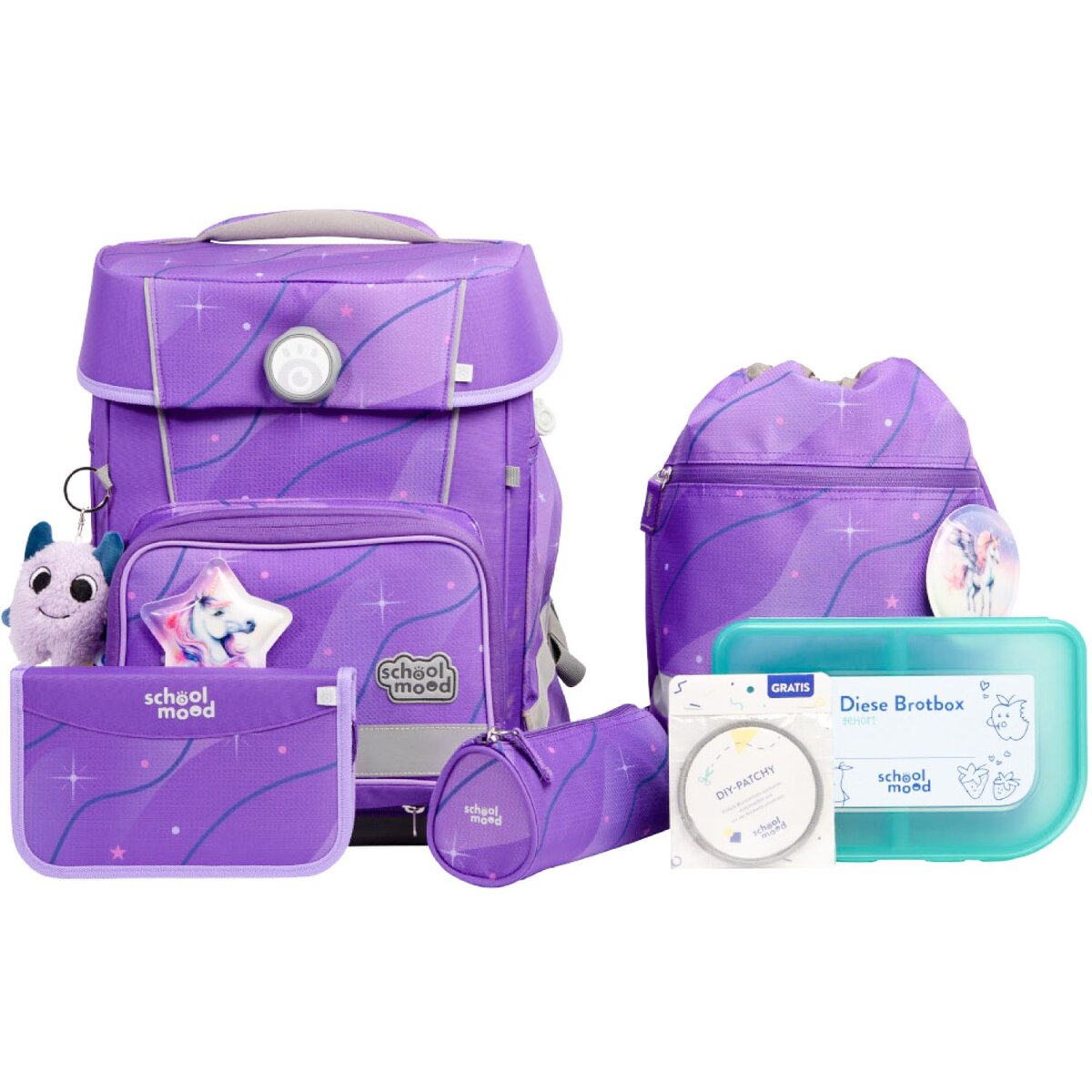 School-Mood Champion Maxx Pro Marie (Pegasus), 7-tlg. Schulranzenset