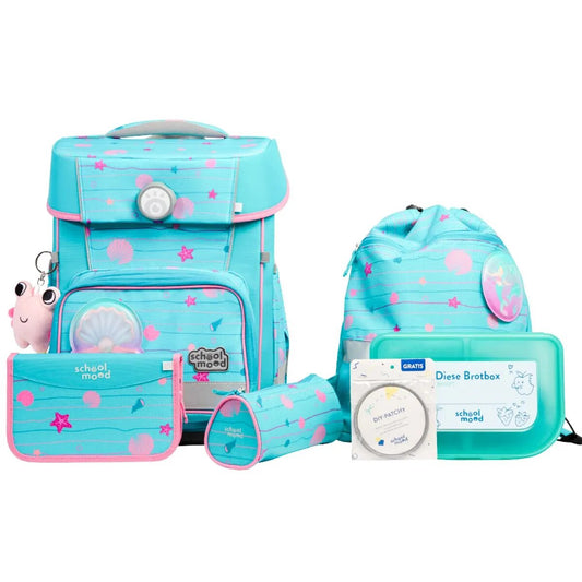 School-Mood Champion Pro Lilly (Meerjungfrau), 7-tlg. Schulranzenset