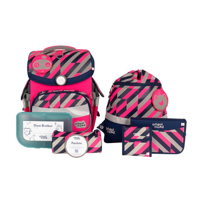 School-Mood Timeless Air+ Schulranzenset Yuna Neon, 7-teilig