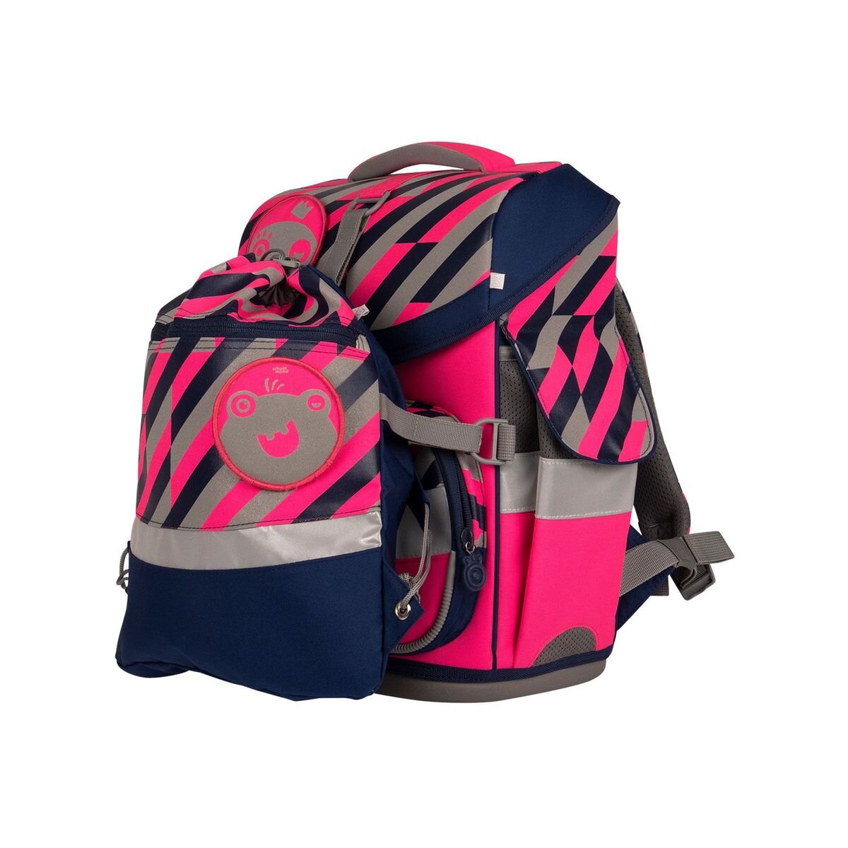 School-Mood Timeless Air+ Schulranzenset Yuna Neon, 7-teilig