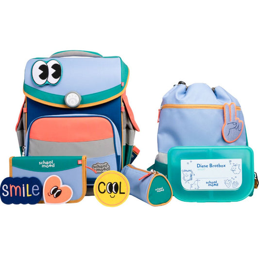 School-Mood Timeless Pro Happy Sapphire (Happy Colours Collection), 6-tlg. Schulranzenset