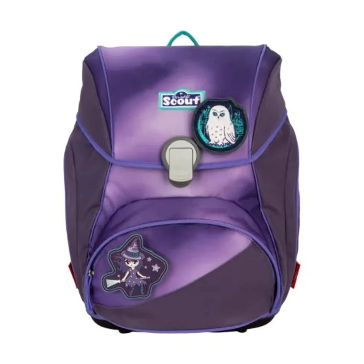 Scout Schulranzen-Set Alpha Exklusiv Superflash Purple Magic, 4-teilig