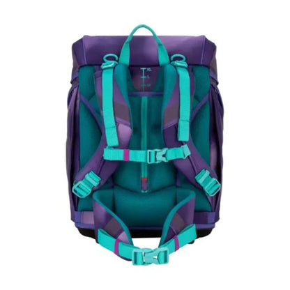 Scout Schulranzen-Set Alpha Exklusiv Superflash Purple Magic, 4-teilig