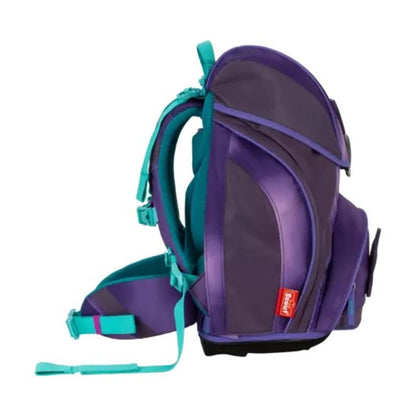 Scout Schulranzen-Set Alpha Exklusiv Superflash Purple Magic, 4-teilig