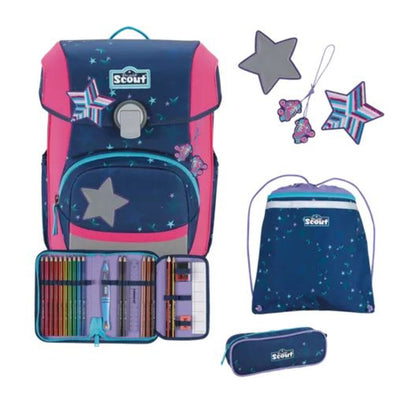 Scout Schulranzen-Set Neo DIN Pretty Star, 4-teilig