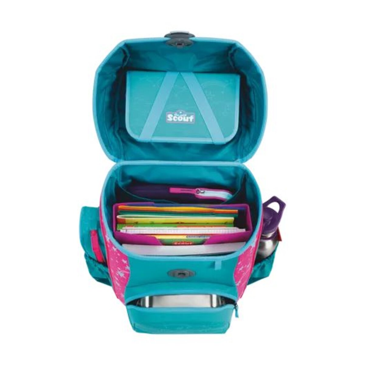 Scout Schulranzen-Set Neo Exklusiv Superflash Extreme Unicorn, 4-teilig