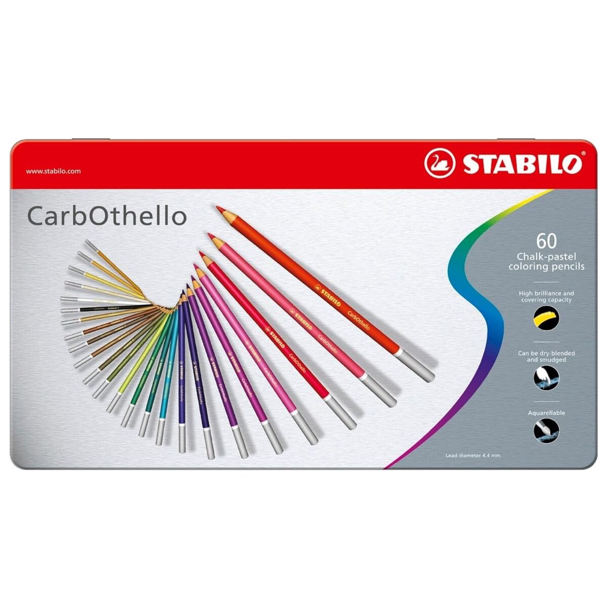 STABILO® Pastellkreidestift - STABILO CarbOthello - ARTY+ - 60er Metalletui