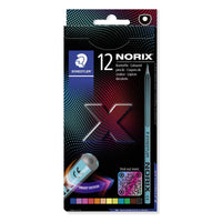 STAEDTLER® NORIX® 186 Buntstift, Kartonetui mit 12 Buntstiften in sortierten Farben - Produktansicht bei Farbe und mehr