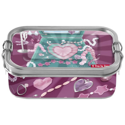 Step by Step Edelstahl-Lunchbox "Glitter Heart Hazle"