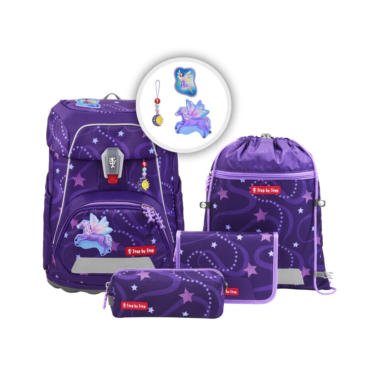 Step by Step FIT Schulranzen-Set "Pegasus Emily", 5-teilig